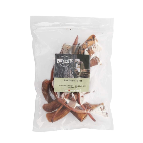Eat Rustic natūralus skanėstas šunims-kiaulės uodegos (10vnt.), 250 g