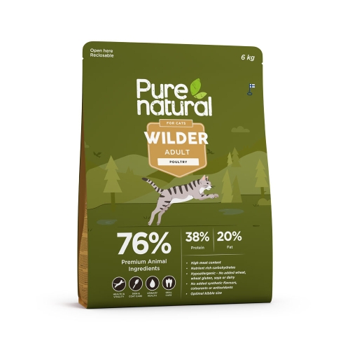 PURENATURAL WILDER SAUSAS MAISTAS KATĖMS SU PAUKŠTIENA, 6 KG