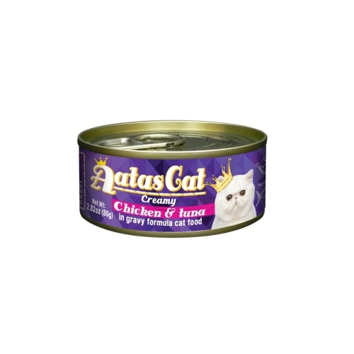 Aatas kačių konservai creamychicken&tuna80gr