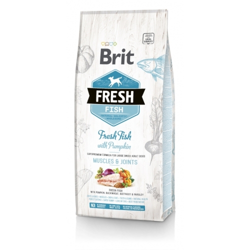 Brit Fresh large maistas šunims su žuvimi/moliūgu 2,5kg