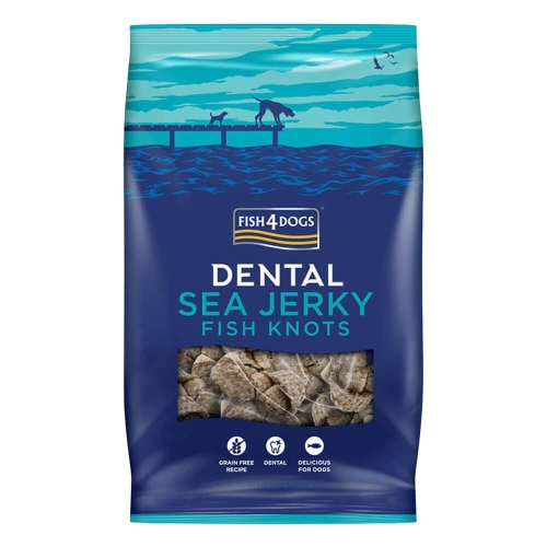 Fish4Dogs Sea Jerky Fish Knots žuvies skanėstai šunims, 100g