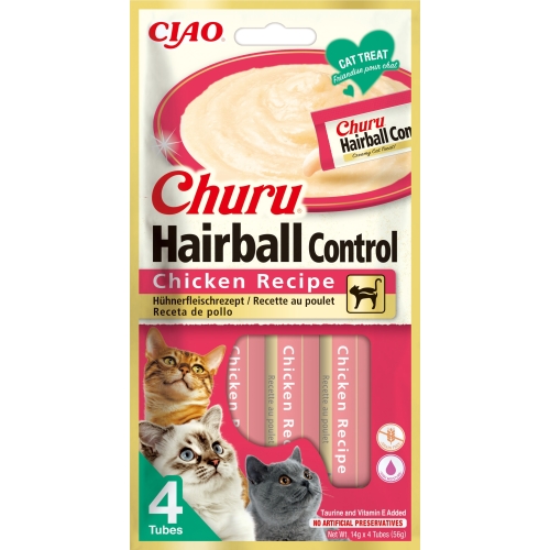 Churu skanėstas katėms Hairball Control, su vištiena, 56g