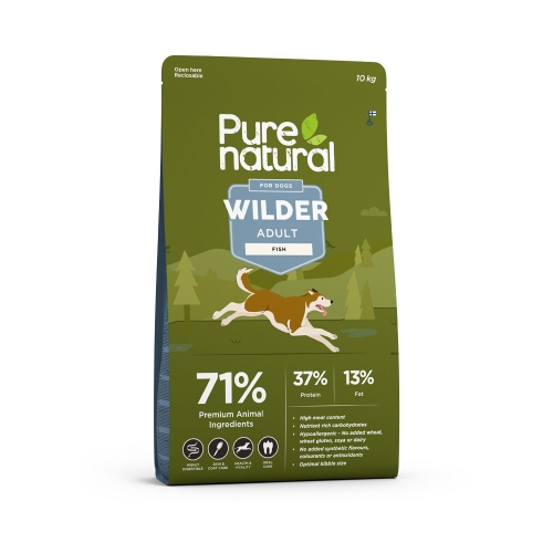 PURENATURAL WILDER SAUSAS MAISTAS ŠUNIMS SU ŽUVIMI, 10 KG