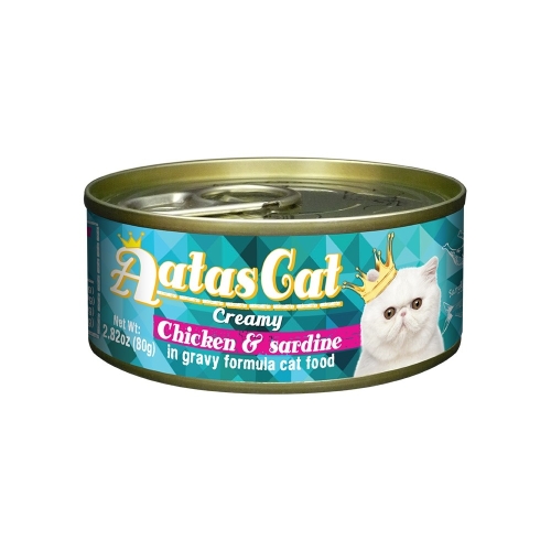 Aatas kačių konservai creamychicken&sardine 80gr