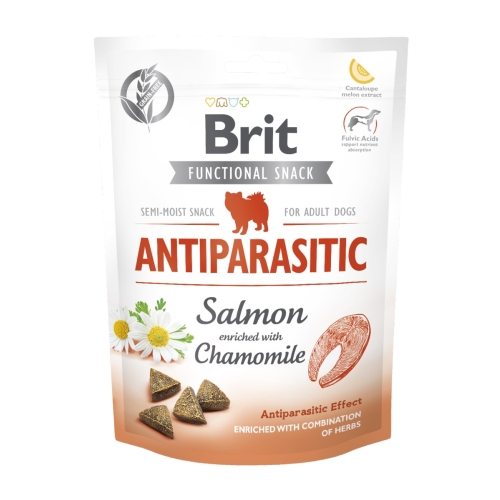 Brit Care Antiparasitic funkciniai skanėstai šunims su lašiša, 150 g