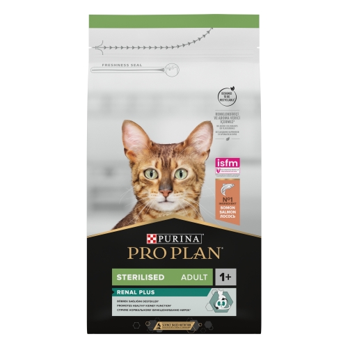 Pro Plan Sterilised sausas maistas steril. katėms su lašiša, 1,5 kg