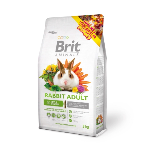Brit Animals rabbit maistas suaugusiems triušiams 3kg