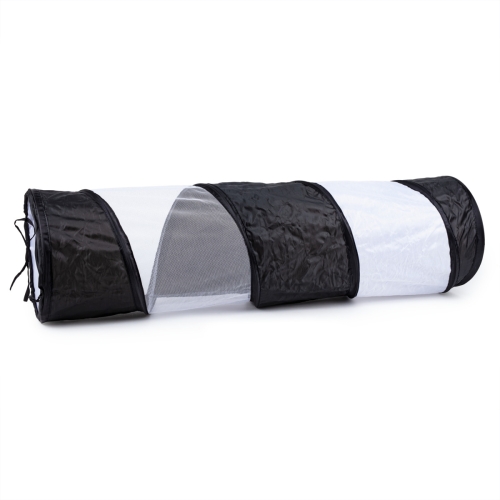 Little & Bigger tunelis katėms, juoda/ balta, 90 cm