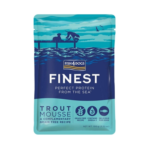 Fish4Dogs Finest Trout Mousse paštetas šunims su upėtakiu, 100 g