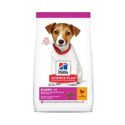 Hill's Science Plan Puppy Small&Mini maistas šuniukams su višt, 3kg