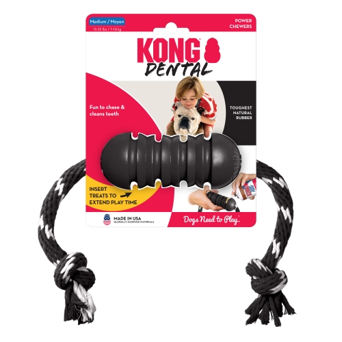 Kong Extreme Dental Rope žaislas šunims, M dydžio, juodas