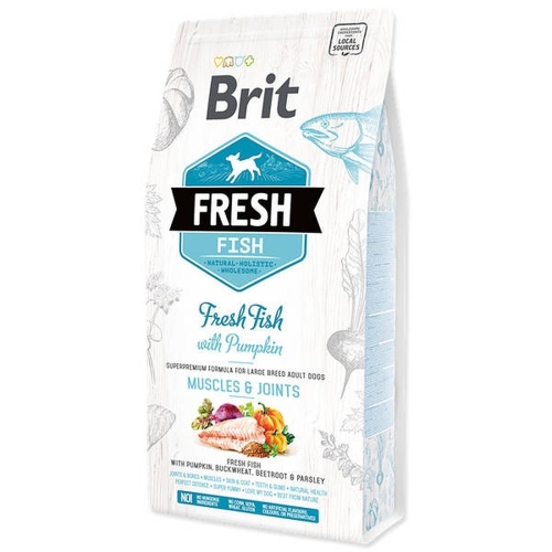 Brit Fresh large maistas šunims su žuvimi/moliūgu 12kg