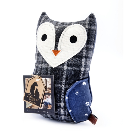 Beeztees Design By Lotte žaislas šunims Pelėda, 23,5 cm, pilkas