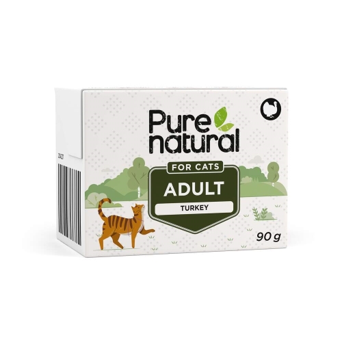Purenatural konservai katėms su kalakutiena, 90 g