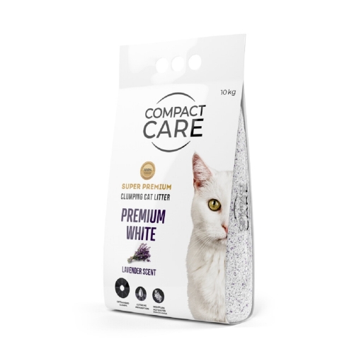 Compact Care Premium White kraikas katėms, levandų kvapo, 10 kg
