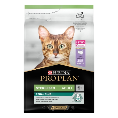 Pro Plan Sterilised sausas maistas steril. katėms su kalakutiena, 3 kg