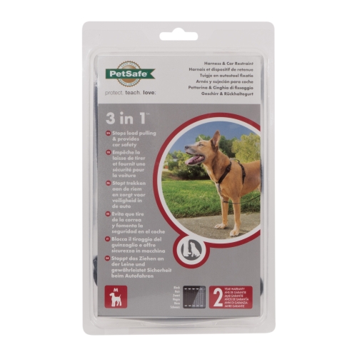 PetSafe 3in1 petnešos šunims, M dydis, juodos