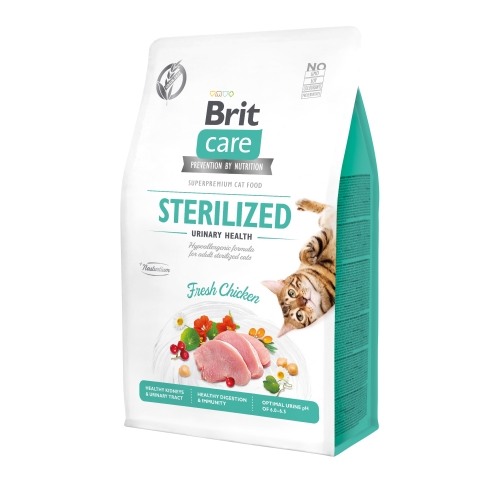 Brit Care begrūdis maistas Steriliz/Urinary katėms 2 kg