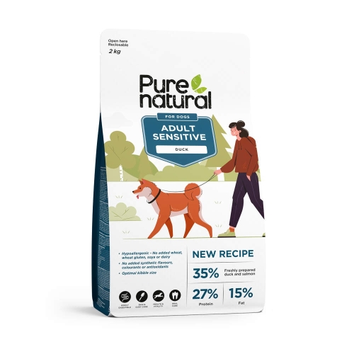 Purenatural sensitive maistas šunims su antiena, 2 kg