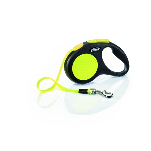 Flexi Neon automatinis juostinis pavadėlis S/5 m, neoninis
