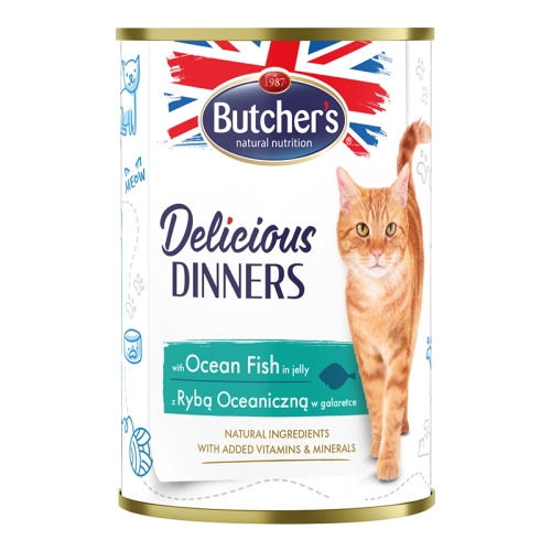 Butcher's Delicious Dinners konservai katėms su žuvimi, 400 g