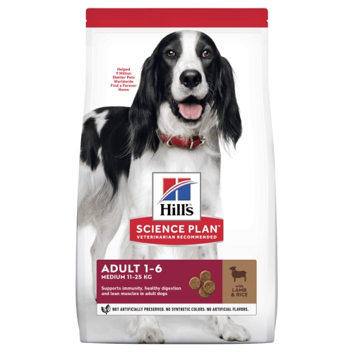 Hill´s Science Adult Medium maistas šunims su ėriena, 14kg