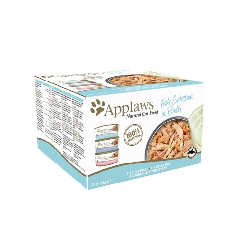 Applaws žuvies konservų rinkinys katėms, 12x156 g