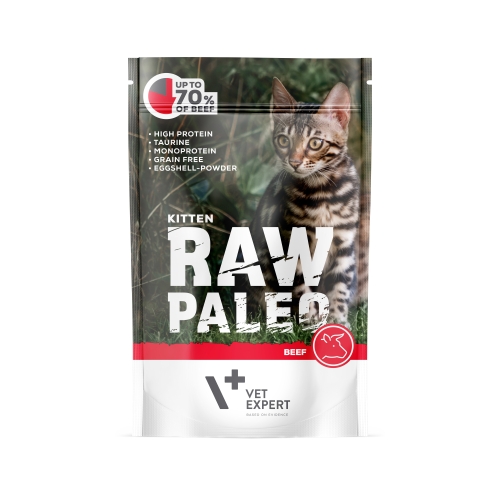 Raw Paleo Kitten guliašas kačiukams su jautiena, 100 g