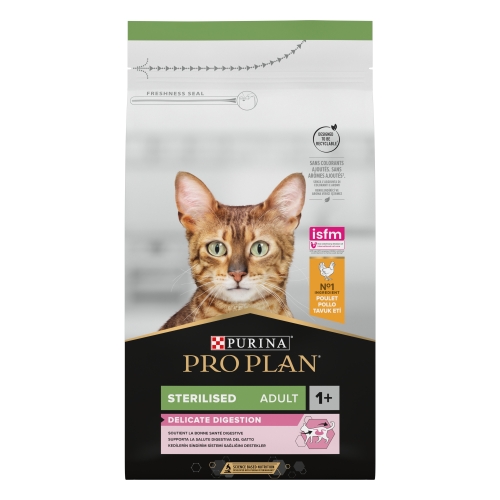 Pro Plan Sterilised sausas maistas steril. katėms su vištiena, 1,5 kg