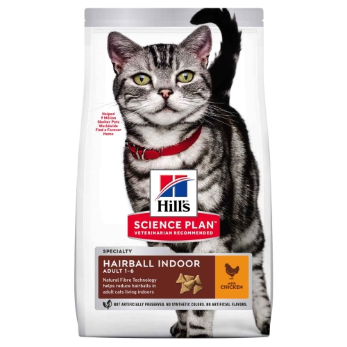 Hill´s Science Plan Hairball&Indoor maistas katėms su višt. 300 g