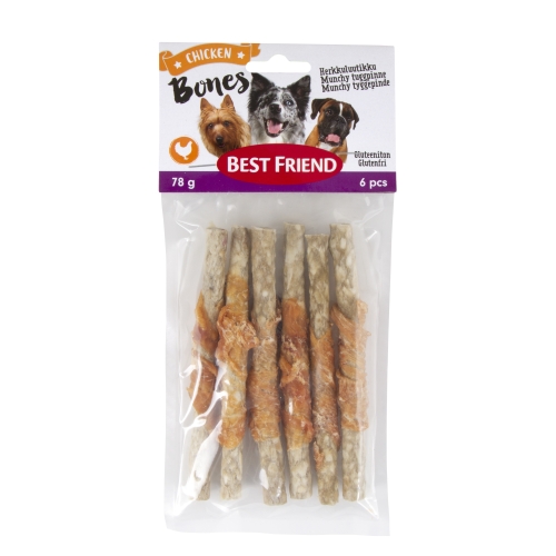 Best Friend kramtomosios lazdelės su vištiena S/M, 6 vnt.
