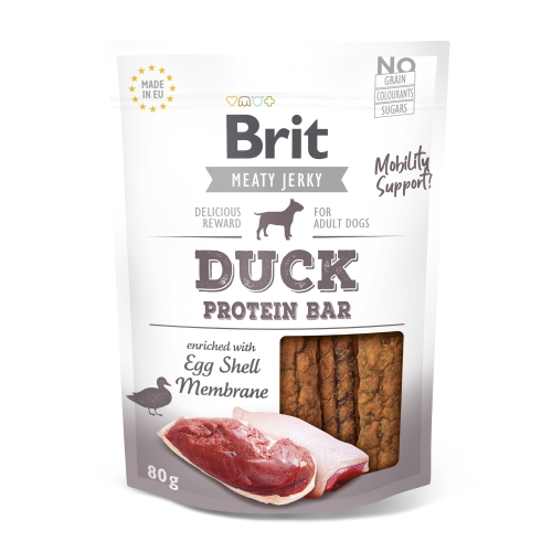 Brit Jerky Duck protein bar skanėstas 80 g