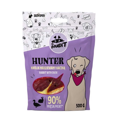 Mr. Bandit Hunter skanėstai šunims - triušio ausys su antiena, 500 g
