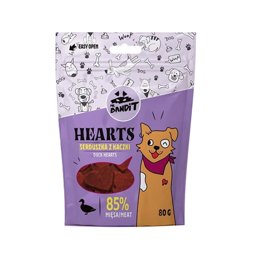 Mr. Bandit Hearts skanėstas šunims su antiena, 80 g