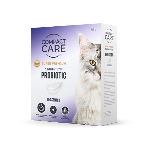 Compact Care Probiotic kraikas katėms su probiotikais, bekvapis, 10l