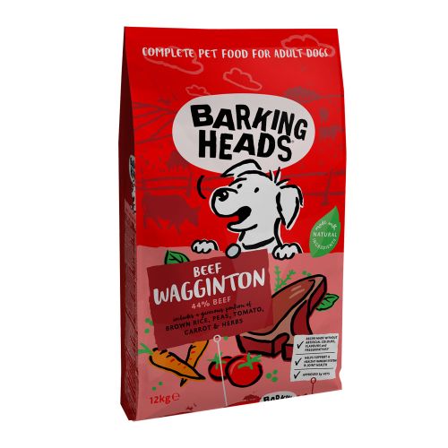 Barking Heads Waggington maistas šunims su jautiena, 12 kg