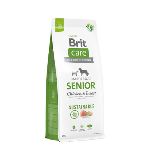 Brit Care maistas šunims senjorams su vištiena ir vabzdžiais, 12kg