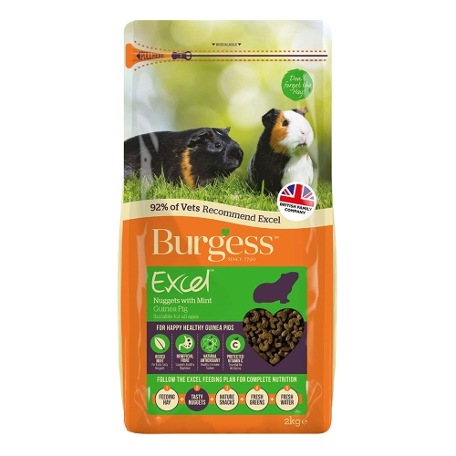 Burgess Excel maistas suaugusioms jūrų kiaulytėms su mėtomis, 2 kg