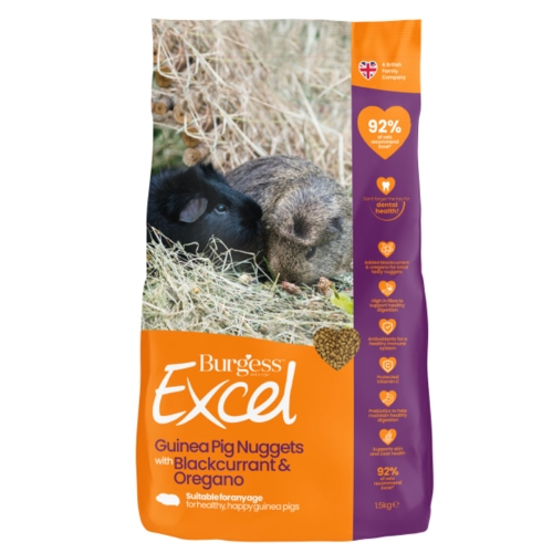 Burgess Excel maistas suaugusioms jūrų kiaulytėms, 1,5 kg