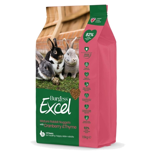 Burgess Excel maistas suaugusiems triušiams, 1,5 kg