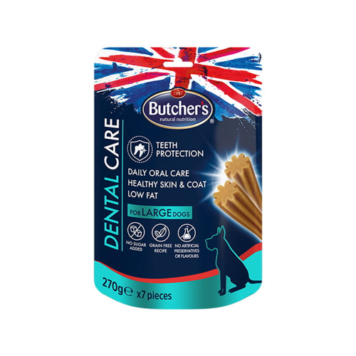 Butcher's Dental Care skanėstai didelių veislių šunims, 270 g