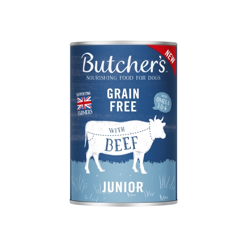 Butcher's Junior konservai šuniukams su jautiena ir vištiena, 400 g