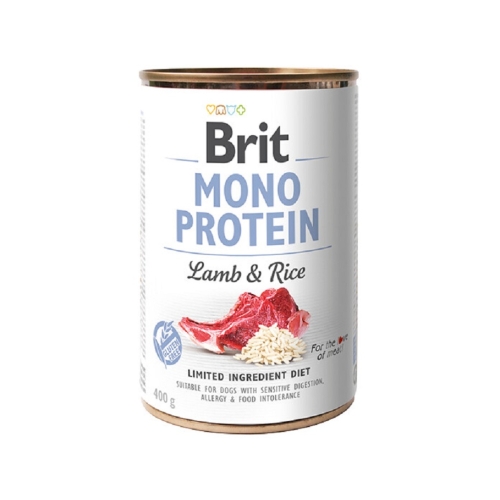 Brit Care konservuotas maistas šunims su ėriena ir ryžiais, 400g