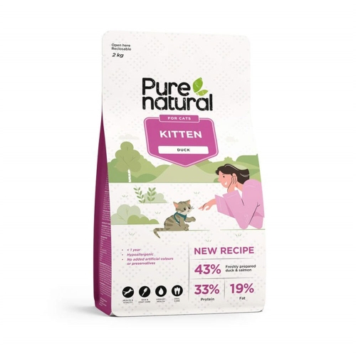 Purenatural maistas kačiukams su antiena, 2 kg