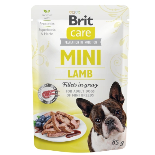 Brit Care Mini šlapias maistas mažų veislių šunims su ėriena, 85g
