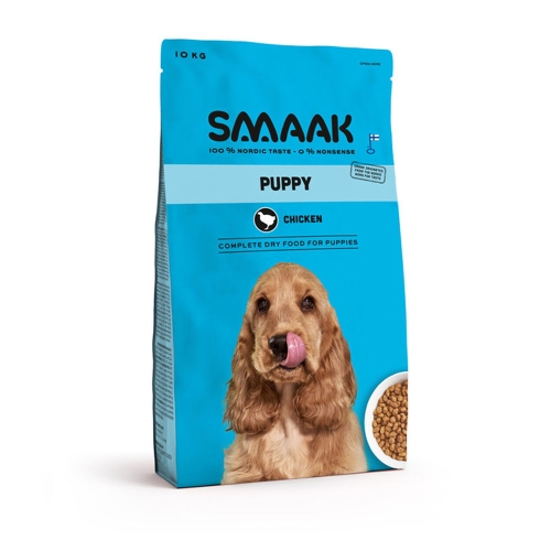 SMAAK sausas maistas šuniukams su vištiena ir lašiša, 10 kg