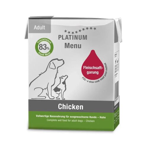 Platinum Menu konservai šunims su vištiena, 375 g