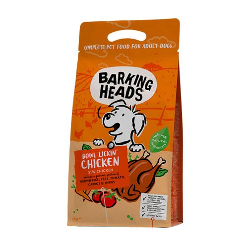 Barking Heads Bowl Lickin' Chicken sausas maistas šunims su višt., 2kg
