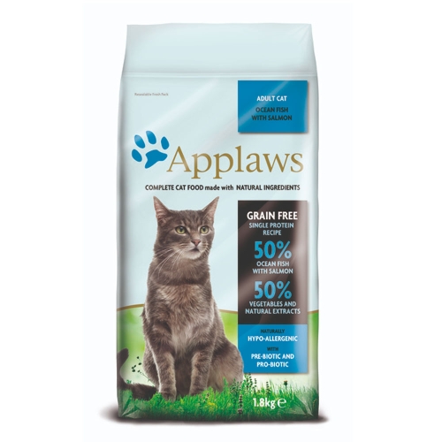 Applaws Adult Cat sausas maistas katėms su lašiša, 1,8 kg