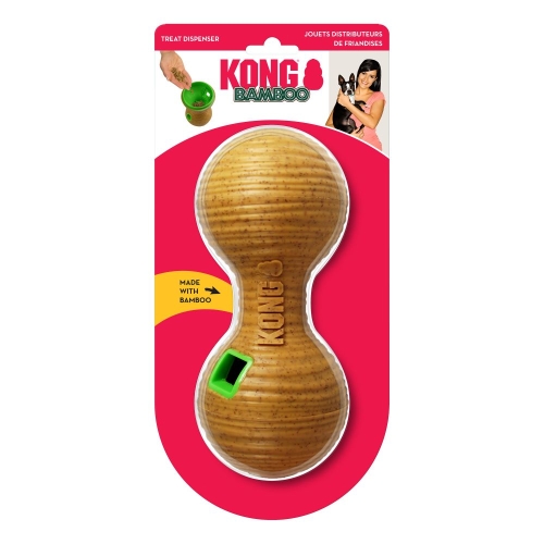 Kong Bamboo Feeder Dumbbell interaktyvus žaislas šunims, M dydžio